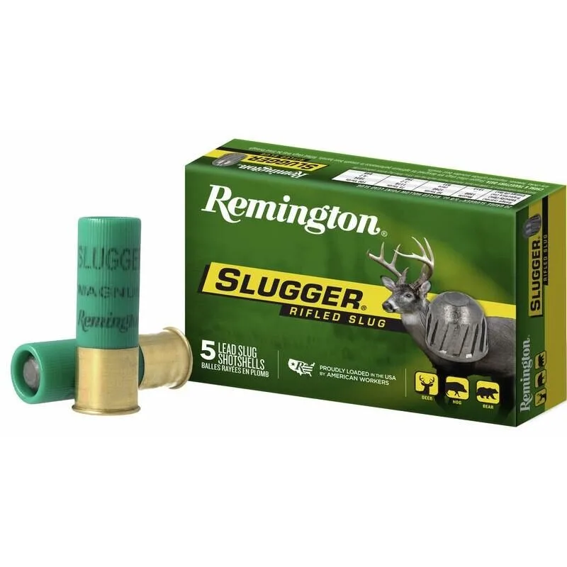 Https3A2F2Fmedia.chattanoogashooting.com2Fimages2Fproduct2Frt203022Frt20302-1 Remington slugger rifled slug 12 ga 2 3/4" max 1 oz slug 1680 fps 5/ct - image 1