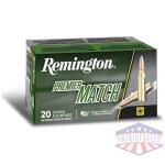 Remington Premier Match Rifle Ammunition .223 Rem 62 gr HP 3025 fps 20/ct
