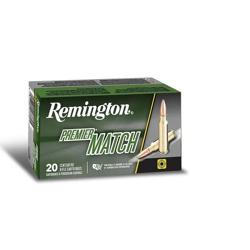 Https3A2F2Fmedia.chattanoogashooting.com2Fimages2Fproduct2Frt221062F22106-1 Remington premier match rifle ammunition. 223 rem 62 gr hp 3025 fps 20/ct - image 1