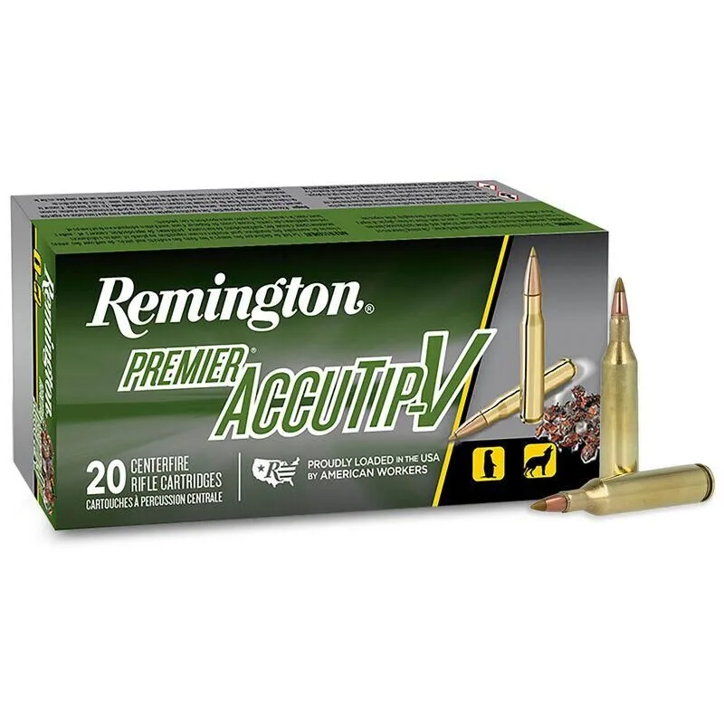 Https3A2F2Fmedia.chattanoogashooting.com2Fimages2Fproduct2Frt291622Frt29162-1 Remington premier accutip varmint rifle ammunition. 17 rem 20 gr atv 4250 fps 20/ct - image 1