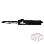 Templar Knife Large Come And Take It AR OTF Knife 3-1/2" Serrated Dagger Black