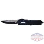 Templar Knife Large Come And Take It OTF Knife 3-1/2" Drop Point Blade Black