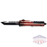 Templar Knife Large Knife 3-1/2" Tanto Blade Wood US Flag