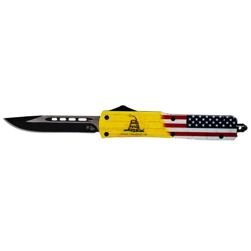 Https3A2F2Fmedia.chattanoogashooting.com2Fimages2Fproduct2Ftkmdtom3312Ftkmdtom331_1 Templar knife slim knife 3-1/2" drop point blade don't tread on me us flag - image 1