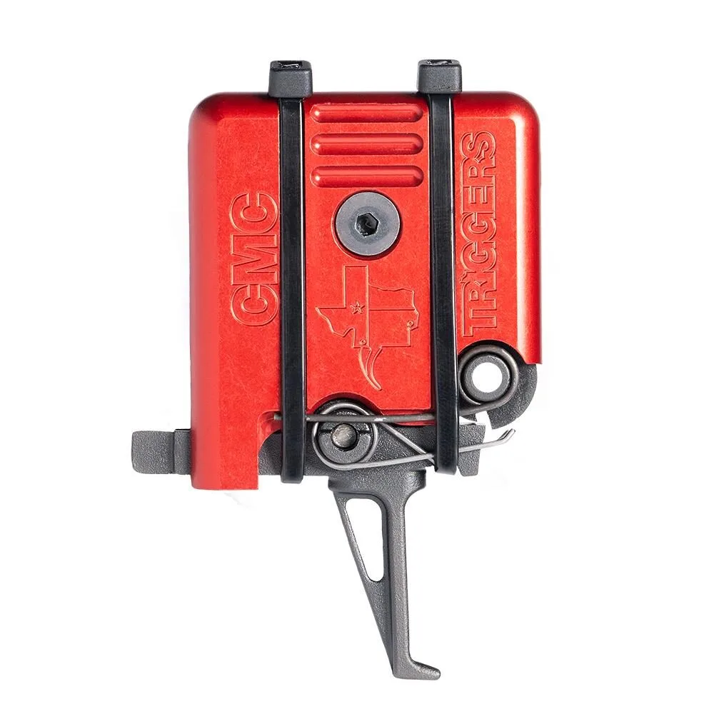 Https3A2F2Fmedia.chattanoogashooting.com2Fimages2Fproduct2Fut51503Atred2Fut51503Atred-1 Cmc triggers ar-15/10 single stage component trigger flat 3. 5 lb small pin red - image 1