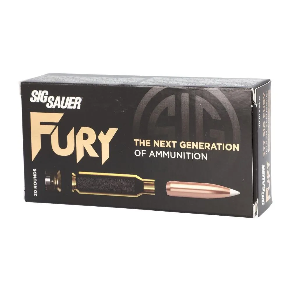 Https3A2F2Fmedia.chattanoogashooting.com2Fimages2Fproduct2Fxih277Sfab150202Fh277Sfab150-20 Sig sauer elite bonded rifle ammunition. 277 sig fury 150gr pt 2830fps 20/ct - image 1