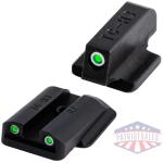 Truglo Tritium Pro Night Sights Fit Ruger LC9 LC9s LC380 - White Outline Front/Rear Green