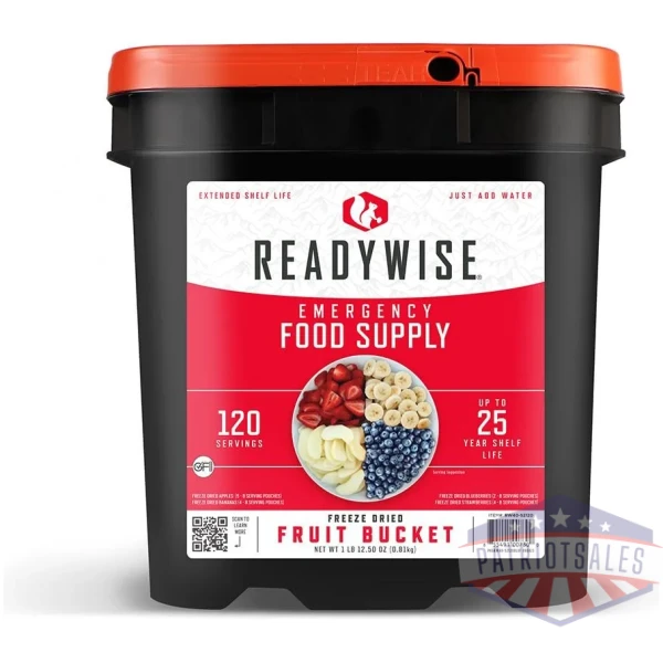 readywise freeze dried fruit bucket 120 servings