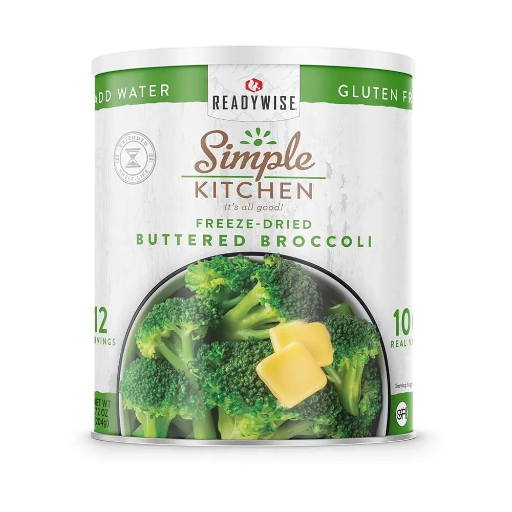 Https3A2F2Fmedia.chattanoogashooting.com2Fimages2Fproduct2Fyurwskcn030072Fyurwskcn03007-1 Readywise simple kitchen freeze dried buttered broccoli 20 serving - image 1