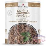 Readywise Simple Kitchen Freeze-Dried Seasoned Beef Patty Crumbles 22 Serving