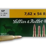 Sellier & Bellot Rifle Ammunition 7.62x54R 180 gr SP 2625 fps - 20/box