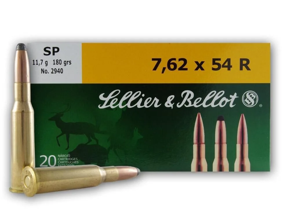 Https3A2F2Fmedia.chattanoogashooting.com2Fimages2Fproduct2Fzysb76254Rb2Fzysb76254Rb Sellier & bellot rifle ammunition 7. 62x54r 180 gr sp 2625 fps - 20/box - image 1