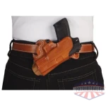 desantis small of back holster - rh owb lthr for glock 17/19 tn