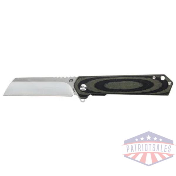 schrade knife lateral folder - 3.25" aus-10 od green/lam