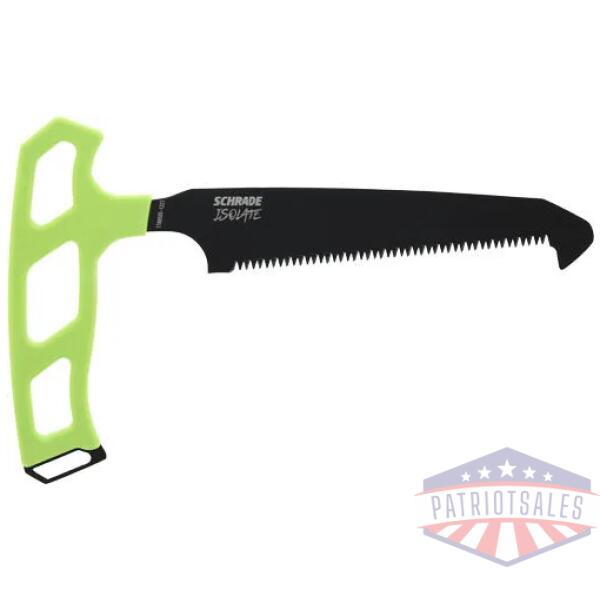 schrade knife isolate large - bone saw 5" sk5 black/green
