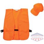 ALLEN HAT & VEST COMBO BLAZE - ORANGE VEST M-XL HAT FITS MOST