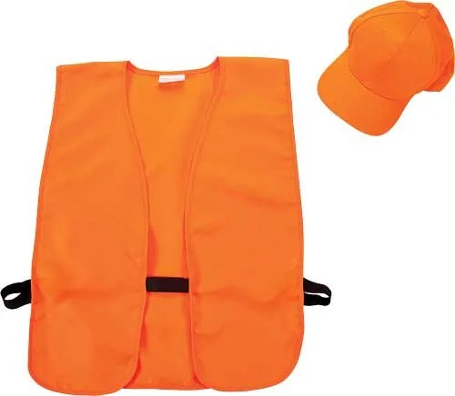 ALLEN HAT & VEST COMBO BLAZE - ORANGE VEST M-XL HAT FITS MOST