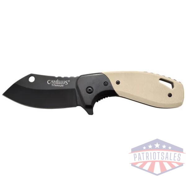 camillus chonk drop point - 2.75" ss blade g10 handle tan