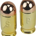 RIVERS EDGE PISTOL CARTRIDGE - SHAPED SALT & PEPPER SHAKERS
