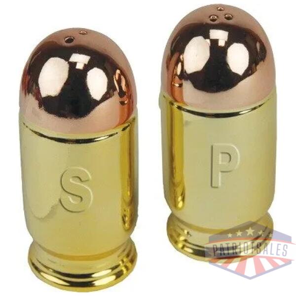 rivers edge pistol cartridge - shaped salt & pepper shakers
