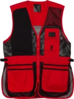 BROWNING MESH SHOOTING VEST - R-HAND SM BLACK/RED TRIM - Image 2