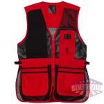 browning mesh shooting vest - r-hand xl black/red trim