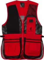 BROWNING MESH SHOOTING VEST - R-HAND XL BLACK/RED TRIM - Image 2