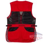 browning mesh shooting vest - r-hand xl black/red trim