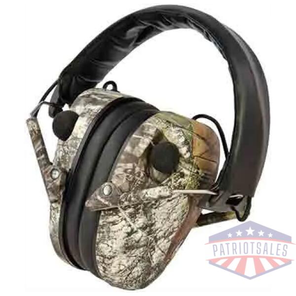 caldwell e-max ear muff low- - profile electronic mobu camo