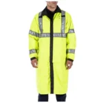 LONG REV HI-VIS RAIN COAT