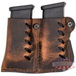VERSACARRY LEATHER DBL MAG PCH - SINGLE STACK DISTRESS BROWN