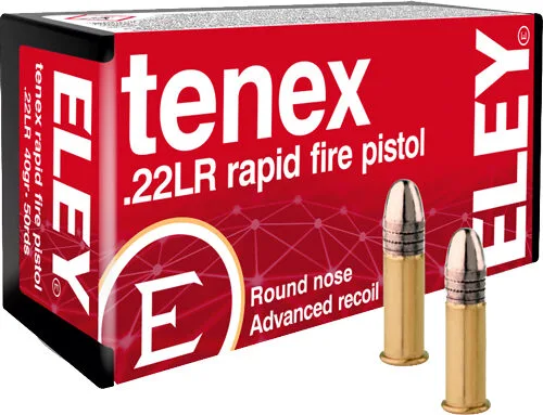 A00130.Webp Eley tenex rapid fire pistol - 22lr 40gr rn 50rd 100bx/cs - image 1
