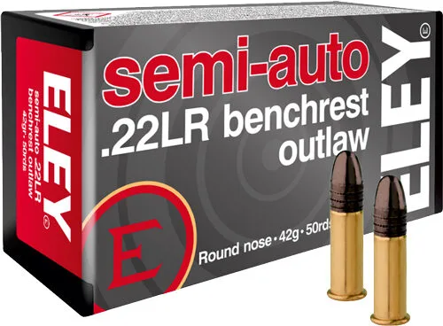 A02320.Webp Eley outlaw semiauto benchrest - 22lr 42gr 50rd 100bx/cs - image 1