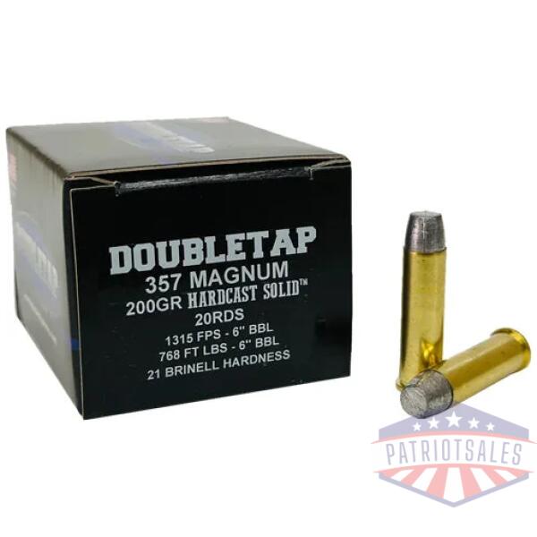 doubletap 357 mag 200gr wfngch - hardcast solid 20rd 50bx/cs