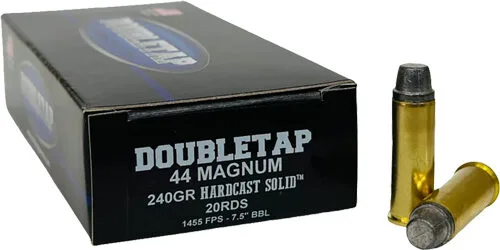 DOUBLETAP 44 REM MAG 240GR SWC - HARDCAST SOLID 20RD 25BX/CS