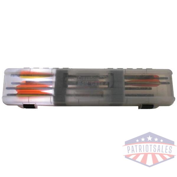 mtm crossbolt case holds 12 - bolts up to 23" clear smoke