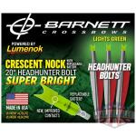 lumenok xbow arrow 20" barnett - headhunter green crescent 3pk