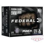 FED PUNCH 9MM 124GR PUNCH JHP 20/200