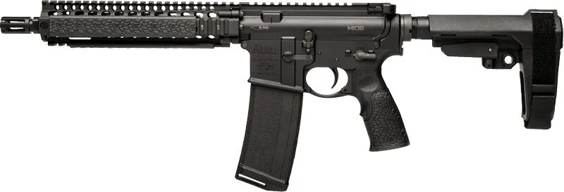 G0208801202_1.Webp Daniel def pistol mk18 w/brace - 5. 56x45 10. 3" 32rd black - image 1
