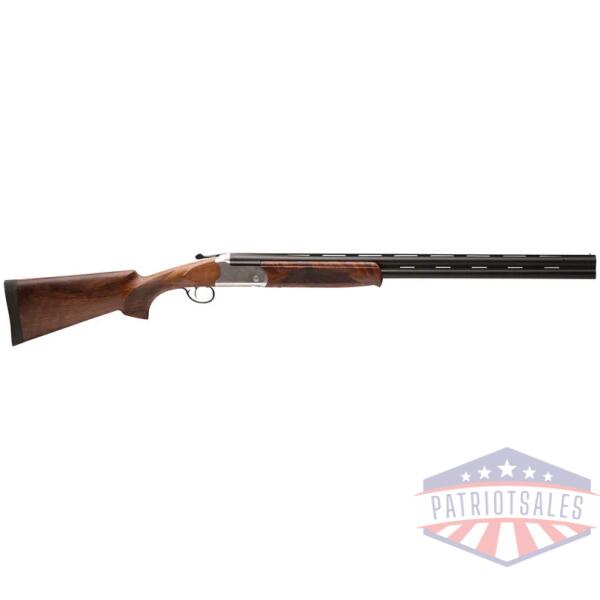 stevens 555e o/u 410ga 26" mc5 - silver engraved/walnunt