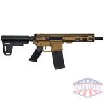 glfa ar15 pistol w/brace 223 - wylde 7.5" nitride bbl bronze