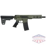 glfa ar15 pistol w/brace 223 - wylde 7.5" nitride od green