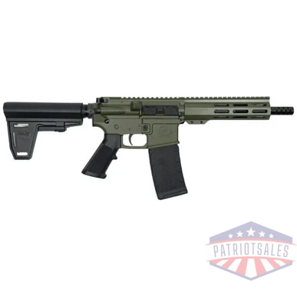 glfa ar15 pistol w/brace 223 - wylde 7.5" nitride od green