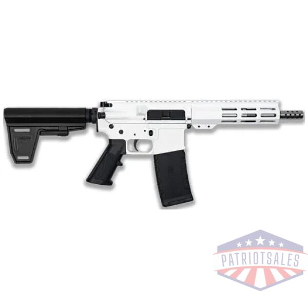 glfa ar15 pistol w/brace 223 - wylde 7.5" ss barrel white