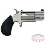 NAA MINI-REVOLVER "PUG" 22WMR - 1"HB WHITE DOT BLACK RUBBER