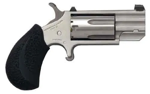 NAA MINI-REVOLVER "PUG" 22WMR - 1"HB WHITE DOT BLACK RUBBER