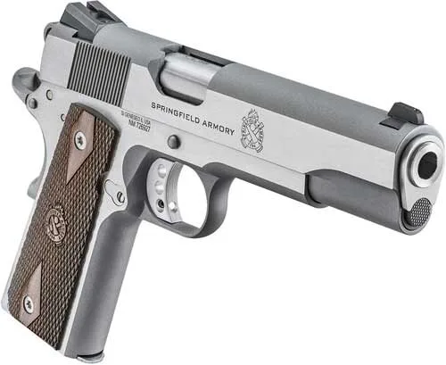 Gpx9419S_Angle Springfield 1911 garrison - 9mm 5" 9rd stainless walnut - image 1