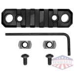 GROVTEC RAIL PUSH BUTTON BASE - M-LOK 3.1" 5 SLOT ALUM BLACK