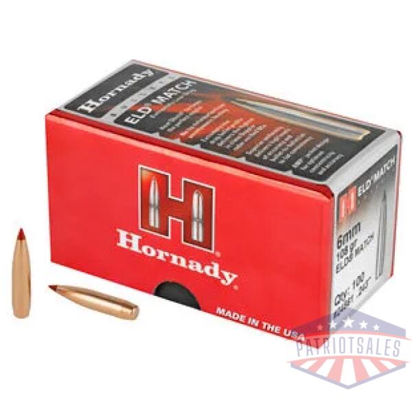 hrndy eld-m 6mm .243 108gr 100ct