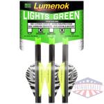 LUMENOK XBOW ARROW 20" CARBON - GRN LIGHTED CRESCENT NOCK 3PK - Image 2